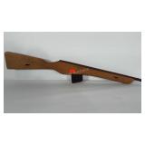 Wooden toy gun with metal "barrel" does not