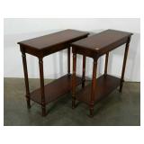 Two matching foyer stands. 28"×12"×28", each.