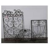 3pc Home Decor Iron works, 32x20 half moon, 24x32