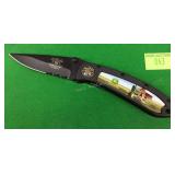 John Deere Knife in tin 150th anniversary Smith