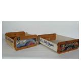 Two table grape crates. These have wooden ends