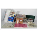 Needlepoint / quilting lot: 2 bags of poly-fil, a