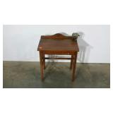 Child size flip top desk with attached pencil