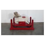 Early swinger glider horse, leather ears and