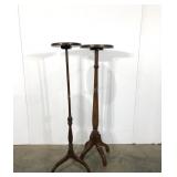 Two wooden fern stands, trifooted measures 9x43,