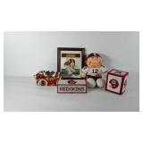 Redskins memorabilia, includes framed Washington