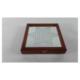 Chinese chess set, with glass top and colored