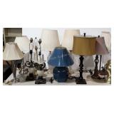 Lamp group, table lamps, floor lamp, some pairs,