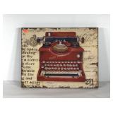 Regal Typewriter decor picture on board, 24x19