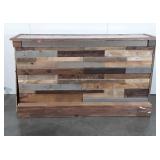 Outdoor Patio Bar, made from rustic barn boards,