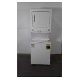 GE. Stackable Washer Dryer Unit, white color,