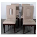 Set of 4 Dining Chairs, upholstery seating, clean