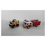 Toys, Tonka fire truck and Max Harvester