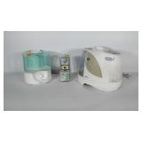 2 humidifiers (both power on) and a factory
