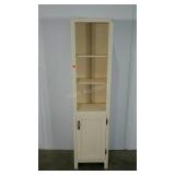 Tall, thin cabinet, 17 x 12 x 71, damage as