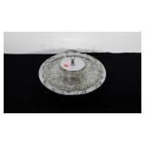 Stainless steel lazy susan style tray with 5