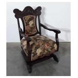 Platform Rocker, early made with applied decor