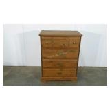Four drawer chest of drawers, pine, 17 x 32 x 40,