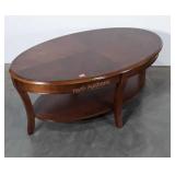Coffee Table 4ft oval, with secondary shelf,
