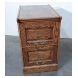 Oak File Cabinet, 2 drawer letter or legal, by