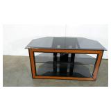 TV stand, dark glass, 18 x 44 x 24, seller code
