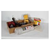 Mixed lot: hanging shop light, Craftsman shop vac