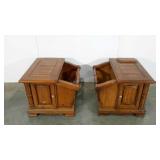 Project piece end tables with built in magazine