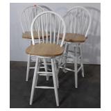 Three Home Counter Stools 16x30" swivel seating,
