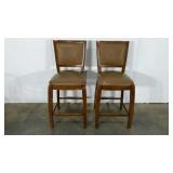 Two tall bar chairs, 26" to seat