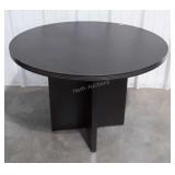 Workers lounge style 42" round table, dark color