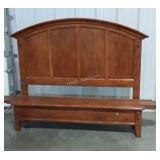 Modern Oak Queen size Bed, low footboard, arched