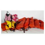 Life vest lot: 4 youth and 5 adult. All used.