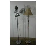 Two floor lamps, seller code U3G4