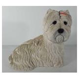 West highlander terrier statue, has some chips,