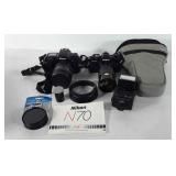 Camera group, includes Minolta X-700 with case,