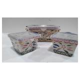 3 Temp-tations covered casserole dishes