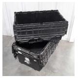 Three Commercial Totes with interlocking lids