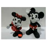 Cast iron door stops, Mickey and Minnie, Mickey