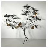 Bird in a Pear Tree metal wall sculpture,  36x37
