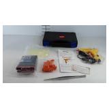Sergia hot glue gun with accessories and case,