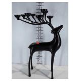 Heavy duty metal reindeer candleholder