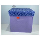 Storage bin with furry lid