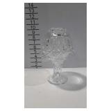 Glass 2 piece candle lamp