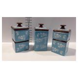 Temp-tations canister set, floral lace, no rack