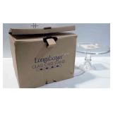 Longaberger glass cake stand with box