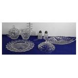 Fostoria glassware, salt and pepper shaker,