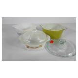 Pyrex and Fire King casseroles, Fire King Wheat