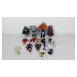 Toys, action figures, includes Batman, The Thing,