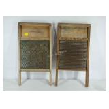 Two washboards with tin inserts, National