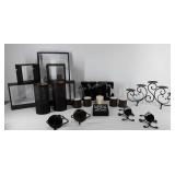 Home decor group, candle holders, sconces, decor